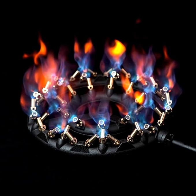 Propane Jet Burner with 44 Brass Tips for Camping Stove and Turkey Cooking GB-44 LP(Propane Gas 44 Tips)