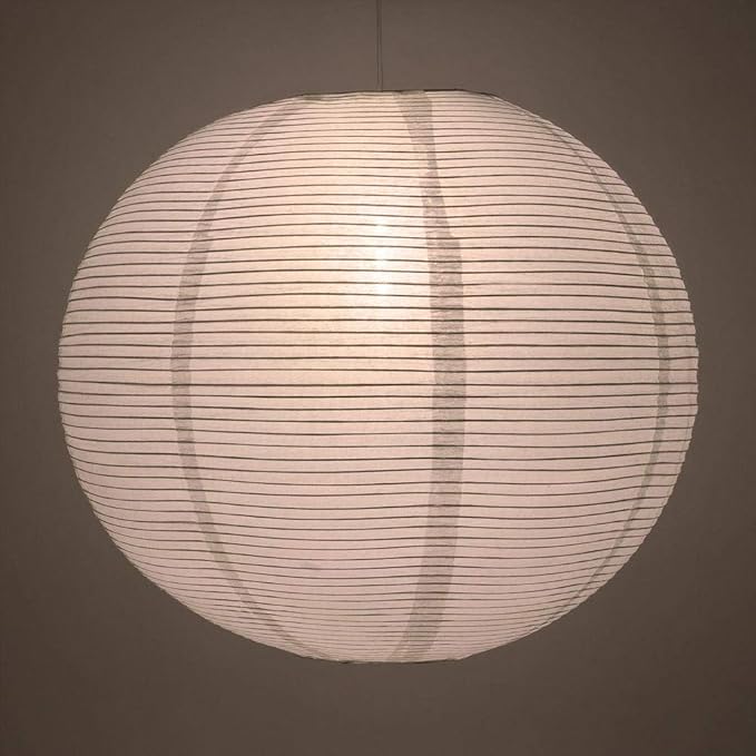 PaperLanternStore.com 14 Inch White Fine Line Premium Even Ribbing Paper Lantern, Extra Sturdy