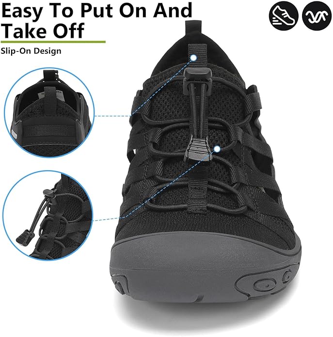 Mishansha Womens Hiking Sandals Closed Toe Comfortable Sport Sandal Non-Slip Quick Dry Water Shoes for Outdoor Beach Trekking