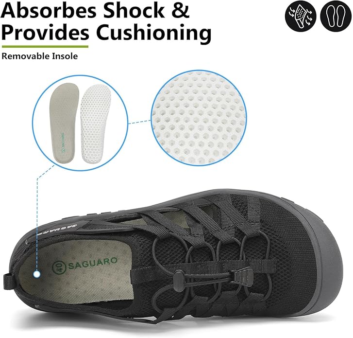 Mishansha Womens Hiking Sandals Closed Toe Comfortable Sport Sandal Non-Slip Quick Dry Water Shoes for Outdoor Beach Trekking