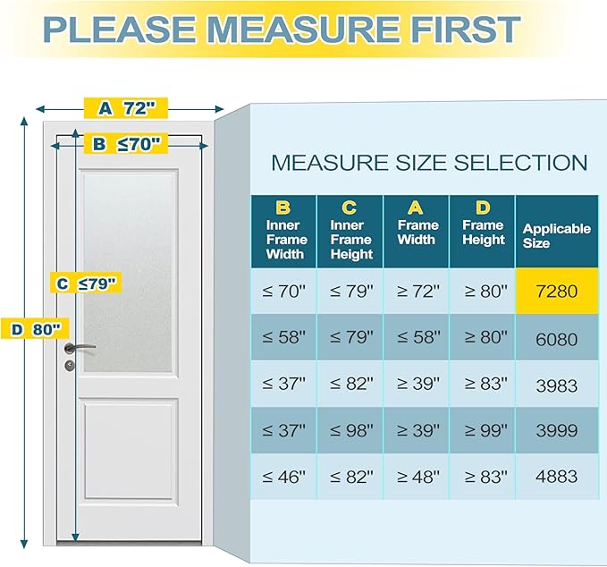 2025 Upgraded Magnetic Screen Door - 3X Heavy Duty Magnets Hands-Free - Mosquito/Insect Proof- Lets Cool Breeze in - Kid/Pet Friendly - Sliding Doors Easy Install 58"x78"
