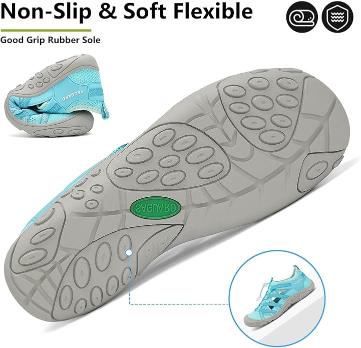 Mishansha Womens Hiking Sandals Closed Toe Comfortable Sport Sandal Non-Slip Quick Dry Water Shoes for Outdoor Beach Trekking