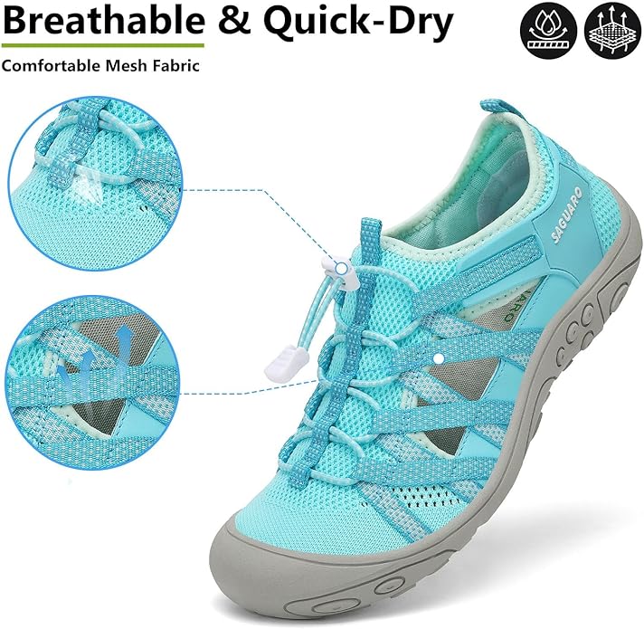 Mishansha Womens Hiking Sandals Closed Toe Comfortable Sport Sandal Non-Slip Quick Dry Water Shoes for Outdoor Beach Trekking