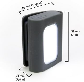 Bright Eyes 200 Lumen Firefly 2-Pack Clip On LED Safety Running and Jogging Light - USB Rechargeable - 2 Pack - Also for Hiking, Camping, Working and Much More!! (Deep Gray)