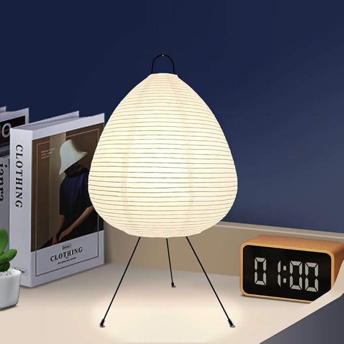 YY YEARCHY White Paper Lanterns Lamp Table Lamp Japanese Lantern Lamps for Bedroom Livingroom (Tall 2 Pack)