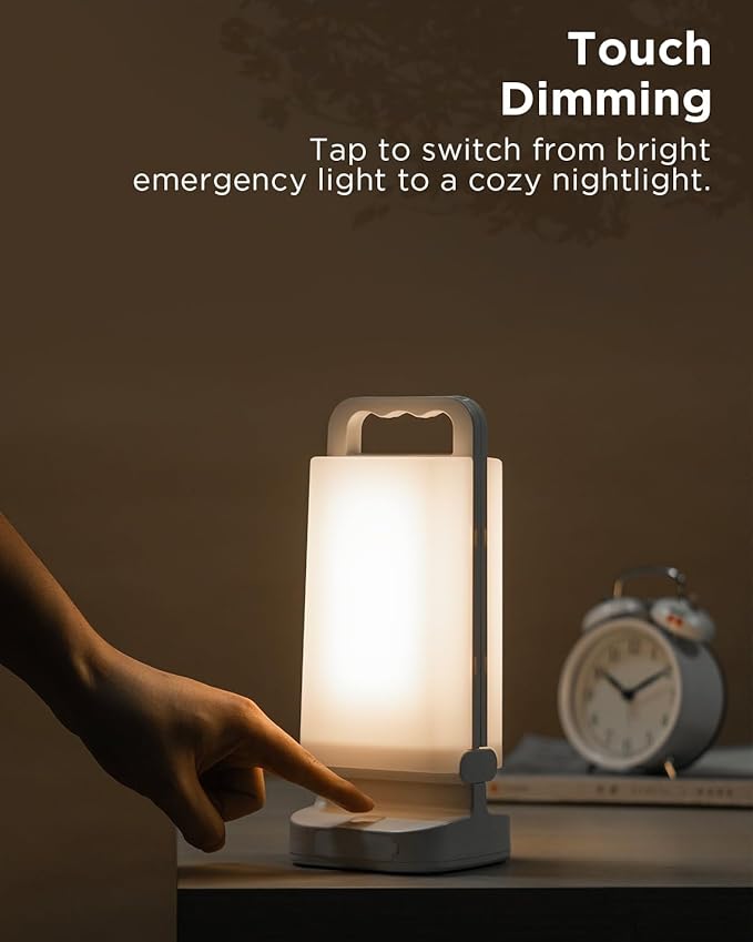 Camping Lantern, solar Lanterns, 6000mAh Rechargeable Light 2-in-1 Dimmable Outdoor Waterproof Gear with USB Charging – lanterns for power outages Hurricane, Hiking, Fish, Emergency, and Home