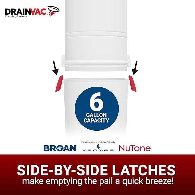 Broan-nutone 550 Air watts Central Vacuum System and Deluxe Multi-Surface Tool Set for Cleaning Floors,Carpets, Anti-Vibration, Powerful Suction