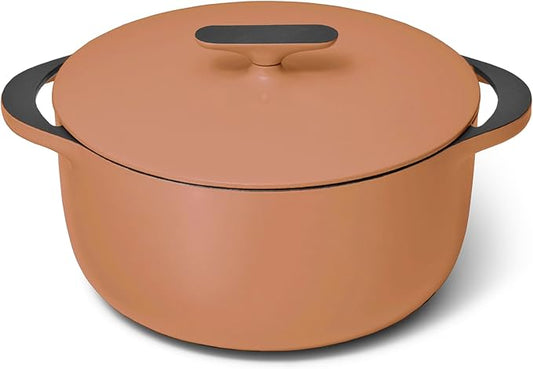 Caraway Enameled Dutch Oven - 6.5 qt Cast Iron Dutch Oven With Lid - 3 Layer Enamel Coating - No Seasoning Required - Compatible With All Stovetops - Oven Safe - No Forever Chemicals - Rust