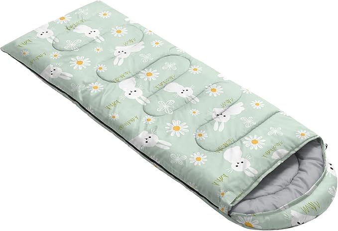 AILONEN Blue Glowing Basketball Sleeping Bag for Kids Boys,Warm and Cool Weather,Lightweight,Waterproof Backpacking,City Theme Ball Sports Sleeping Bag for Camping