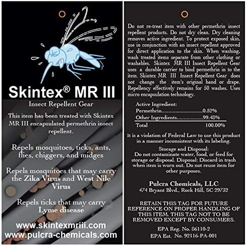 Permethrin Treated Repels Tick Mosquitoes Flies Chiggers & More Insect Repellent Complete 1 Packages