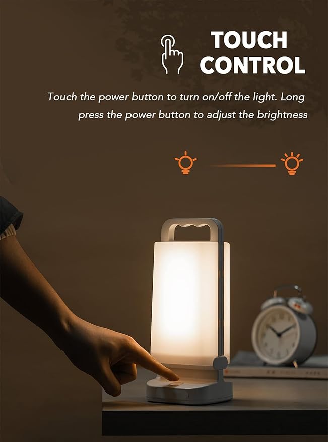 Camping Lantern, Solar Lanterns, Rechargeable Emergency Light Dimmable Camping Essential with USB Charging – Lanterns for Power Outages Hurricane, Hiking, Fish, and Home - 2 Pack