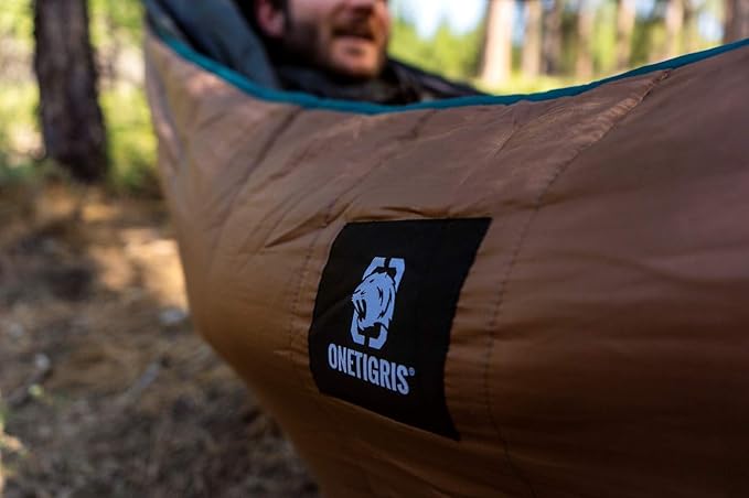 OneTigris Hideout Hammock Underquilt, Lightweight 4 Season Hammock Gear for Camping, Hiking, Backpacking, Travel, Beach, Backyard, Patio, Portable