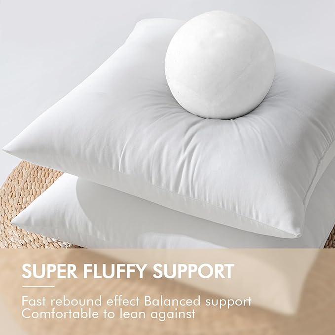 MIULEE Pack of 2 16x24 Inch Outdoor Pillow Inserts Waterproof Decorative Throw Pillow Insert, Rectangle Lumbar Garden Pillow Form for Patio Sofa Couch