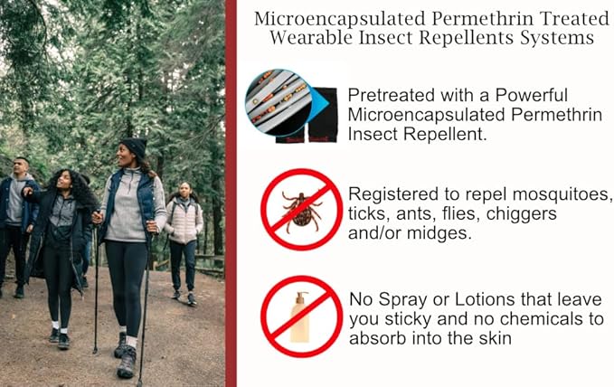 Permethrin Treated Repels Tick Mosquitoes Flies Chiggers & More Insect Repellent Complete 1 Packages