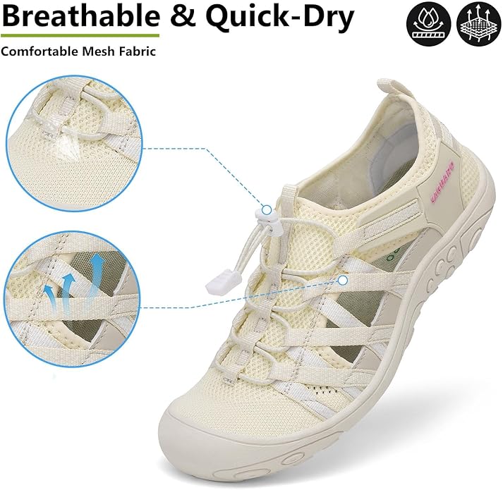 Mishansha Womens Hiking Sandals Closed Toe Comfortable Sport Sandal Non-Slip Quick Dry Water Shoes for Outdoor Beach Trekking