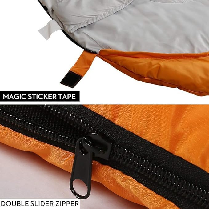 Sleeping Bag,3-4 Seasons Warm Cold Weather Lightweight, Portable, Waterproof Compression Sack Adults & Kids - Indoor & Outdoor Activities: Traveling, Camping, Backpacking, Hiking