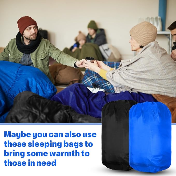 Macarrie 6 Pack Camping Sleeping Bags Bulk for Adults, 4 Season Cold Weather Sleeping Bag with Compression Sack Lightweight Waterproof Essential Gear for Backpacking Hiking Travel