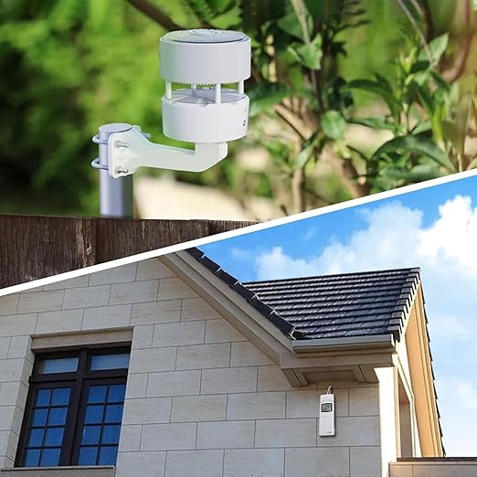 ECOWITT Weather Station WS3912, Includes WS3910 Indoor 7.5'' LCD Display with CO₂ Detector Sensor, and WS85 Outdoor Sensor Array, and WN32 Outdoor Single-Channel Thermometer&Hygrometer Sensor, 915 MHz