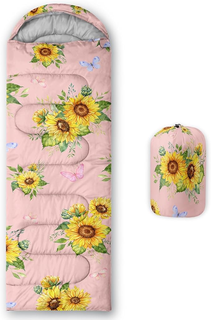 Sleeping Bags for Adults Kids,Backpacking Camping Sleeping Bag for Girls Boys Lightweight Waterproof Cold/Warm Weather Sleeping Bag for All Season