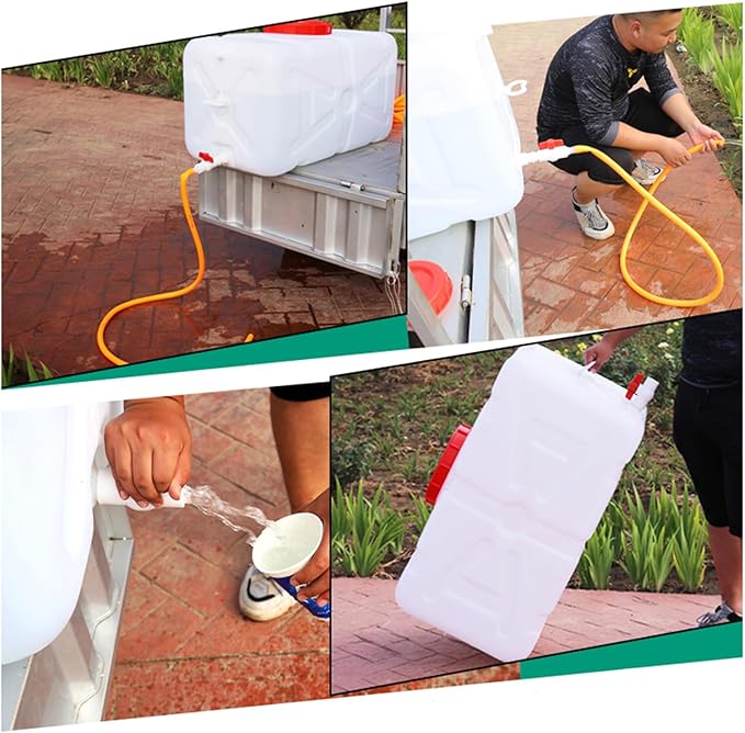 Plastic Water Storage Carrier with Tap 25L/35L/50L/80L/110L/200L Water Tank Dispenser Emergency Water Container for Camping Caravan Hiking Outdoor(Size:21.1Gal/80L)