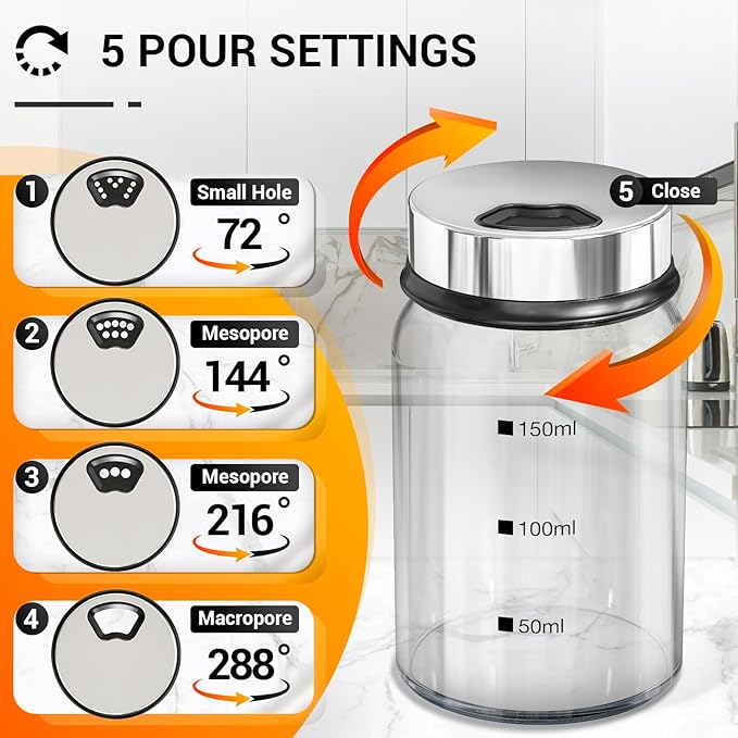 Segarty Glass Spice Jars, 3 Pack 5oz Spice Jars with Label, Empty Spice Containers with Shaker Lids, Seasoning Bottles with 136 Stickers, 1 Marker Pen and 1 Brush, Salt Pepper Shakers Set