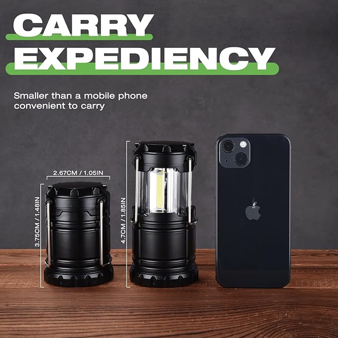 Lantern Collapsible Camping Light, Battery Operated Lanterns LED Super Bright for Power Outages Indoor Emergency Outdoor Camping Hiking Kit (LED-1)