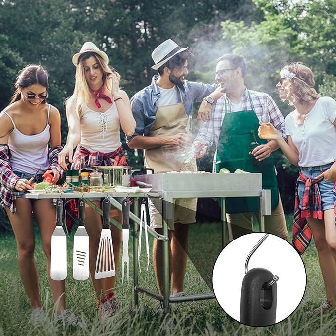 Supernal 46pcs Blackstone Griddle Accessories Upgraded Barbecue Presses Flat Top Grill Tools for Camp Chef Griddle Cover Salt and Pepper Shakers Grill Black Tools Set Enlarged Spatula Gift Set