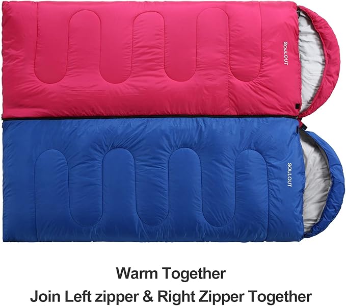 Sleeping Bag,3-4 Seasons Warm Cold Weather Lightweight, Portable, Waterproof Compression Sack Adults & Kids - Indoor & Outdoor Activities: Traveling, Camping, Backpacking, Hiking