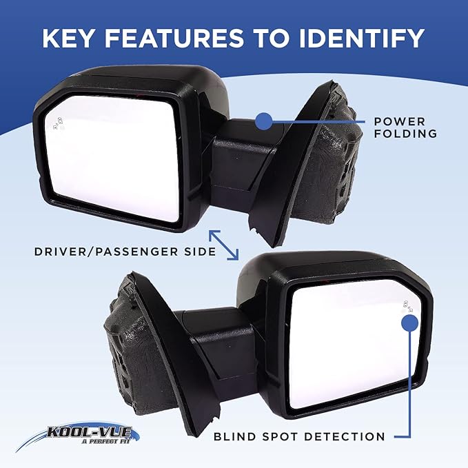5115046AM For COMPASS 07-17/PATRIOT 14-15 MIRROR RH, Power, Manual Folding, Heated, Textured, w/o Auto Dimming, BSD, Memory, and Signal Light CH1321262