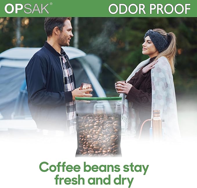 LOKSAK - OPSAK Odorproof Dry Bags for Backpacking, Hiking and Storage- Resealable Reusable and Recyclable Storage Bags (2 Pack 7 in x 7 in)