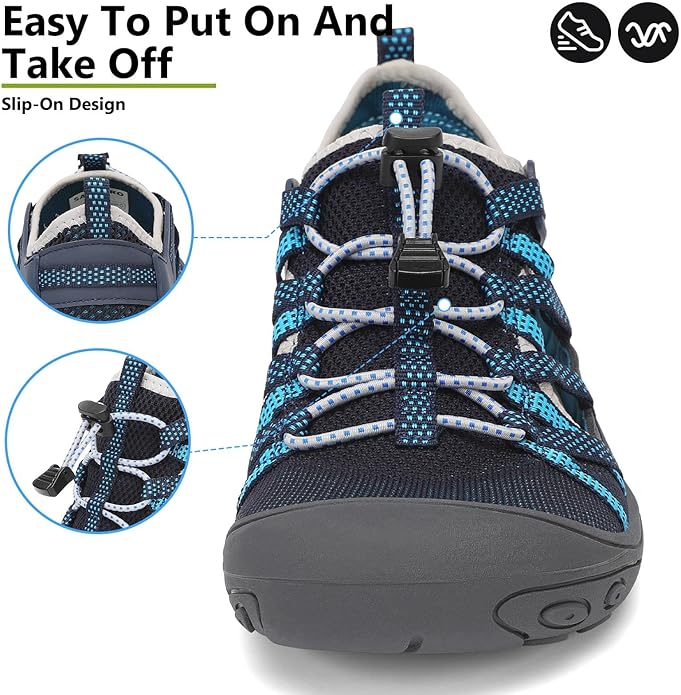 Mishansha Womens Hiking Sandals Closed Toe Comfortable Sport Sandal Non-Slip Quick Dry Water Shoes for Outdoor Beach Trekking