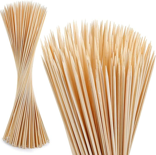 200 PCS Bamboo Marshmallow Roasting Sticks, SMores Skewers for Fire Pit, Extra Long 14 Inch Heavy Duty 4mm Thick Wooden SMores Sticks for Open Fire Pits Roaster Barbecue Hot Dog Camping Kebab Sausage