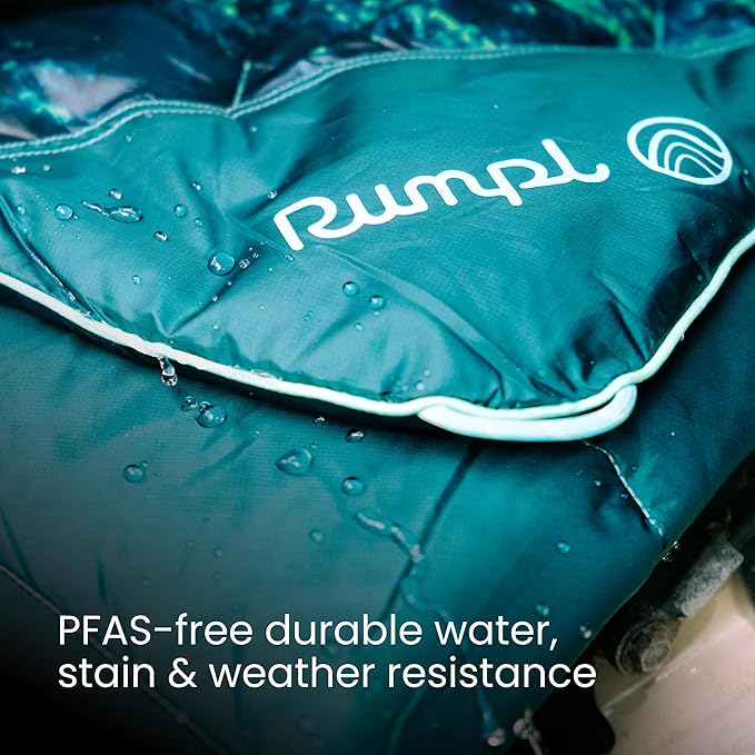 Rumpl Original Puffy Blanket - Warm, Water-Resistant Camping Blanket with 100% Recycled Synthetic Insulation, 52"x75", Original Puffy V2, Teton Glow