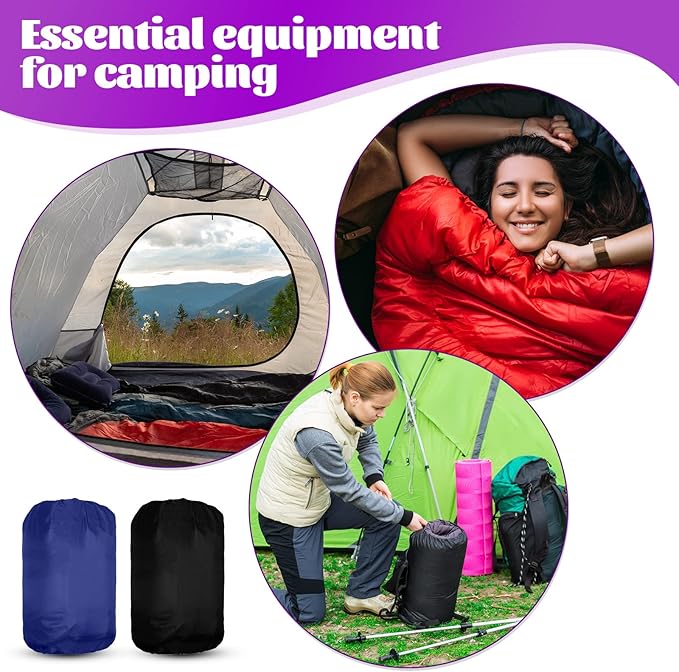 Macarrie 6 Pack Camping Sleeping Bags Bulk for Adults, 4 Season Cold Weather Sleeping Bag with Compression Sack Lightweight Waterproof Essential Gear for Backpacking Hiking Travel