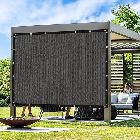 Artpuch Outdoor Pergola Shade Cover 8x9 FT Sun Shade Cloth with Grommets Dark Grey 90% UV Protection Canopy Patio Privacy Screen (Customized Available)