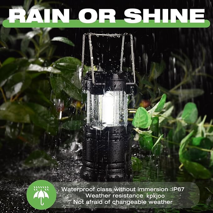 Lantern Collapsible Camping Light, Battery Operated Lanterns LED Super Bright for Power Outages Indoor Emergency Outdoor Camping Hiking Kit (LED-1)