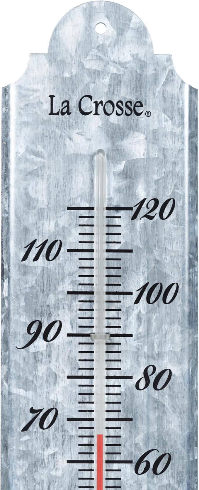 La Crosse 204-1550-INT 19.50" Galvanized Metal Analog Vertical Thermometer
