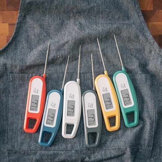 Lavatools Javelin® Ultra-Fast 2-Second Digital Instant Read Meat Thermometer for Grill and Cooking, 2.75" Probe, Compact Foldable Design, Large Display, IP65 Water Resistant, NSF Certified – Tangerine