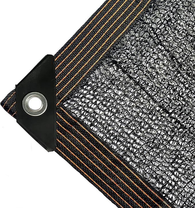 winemana 50% Black Shade Cloth, 20x 20 FT Durable Mesh Tarp with Grommets, Garden Sunblock Shade Cloth Shading Antifreezing for Plants Cover, Greenhouse, Barns Kennel, Patio, Tomatoes