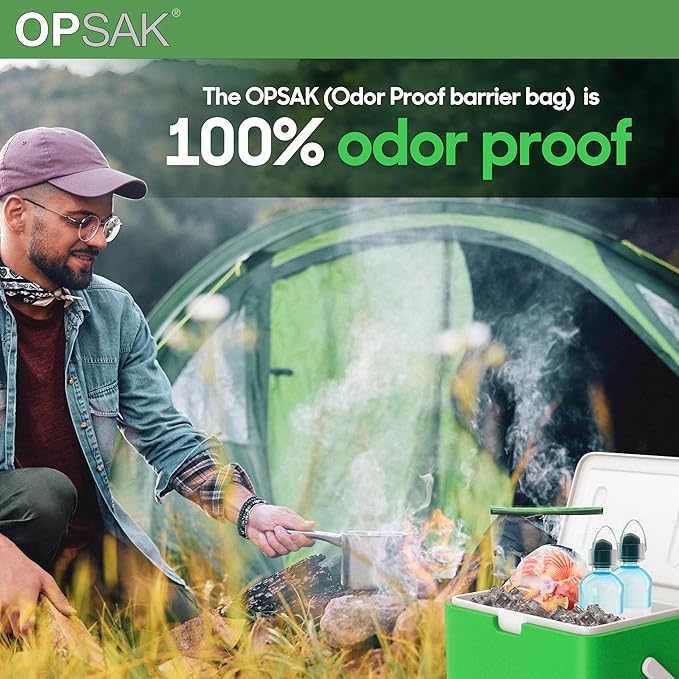 LOKSAK - OPSAK Odorproof Dry Bags for Backpacking, Hiking and Storage- Resealable Reusable and Recyclable Storage Bags (2 Pack 7 in x 7 in)
