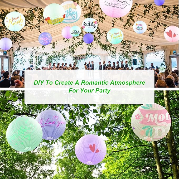 White Round Paper Lanterns-19.68" Large Hanging Paper Lantern Lamp, Chinese/Japanese Paper Lantern Pendant Light for Party Decoration, Wedding, Home Decor Ceiling Lampshade(1 Pack)